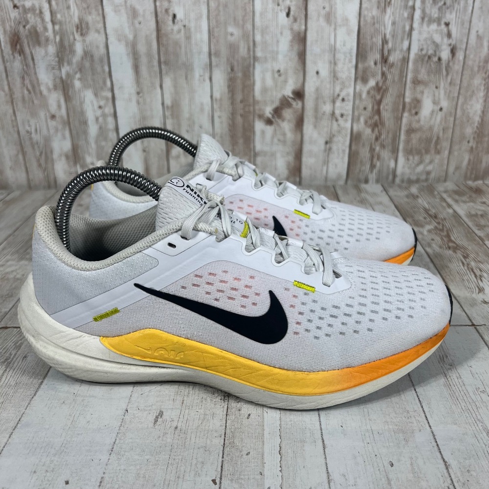 Nike Winflo 10 Womens Running Shoes White Orange Yellow DV4023-101 Size 8